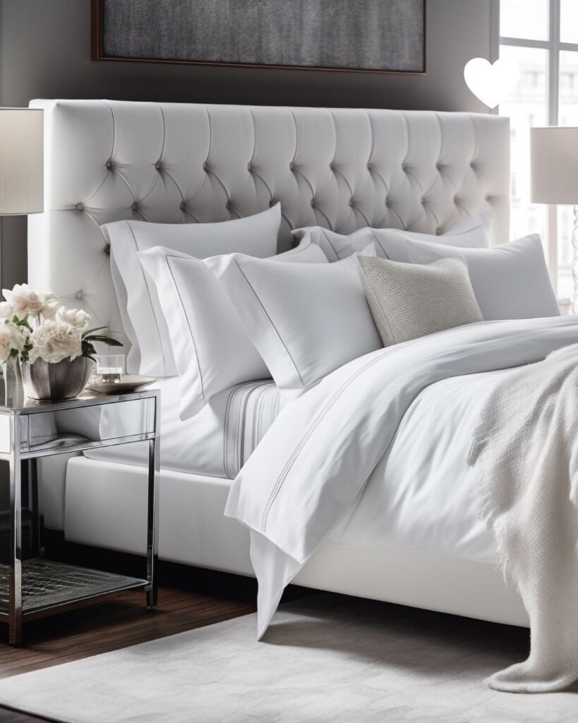 Weißes Polsterkopfteil reinigen lassen Hamburg – schonende Kopfteilreinigung